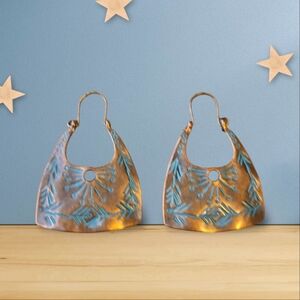 Tribal Style Purse Shaped Earrings